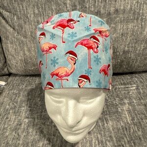Festive Flamingo Scrub Cap